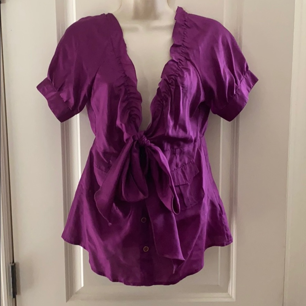 Purple Silk Blouse NWT 👚